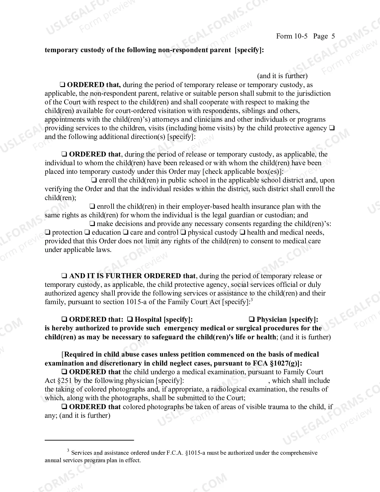 Preview Order On Application For Return of Child Temporarily Removed From Home