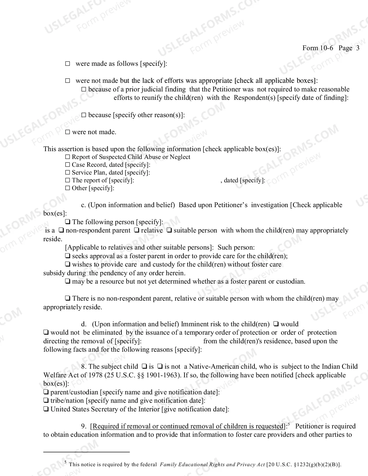 Preview Petition (Child Neglect)