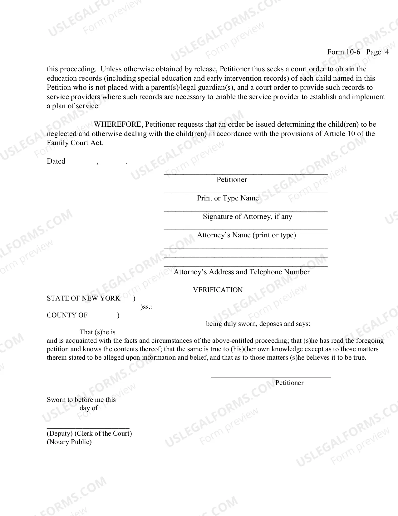 Preview Petition (Child Neglect)