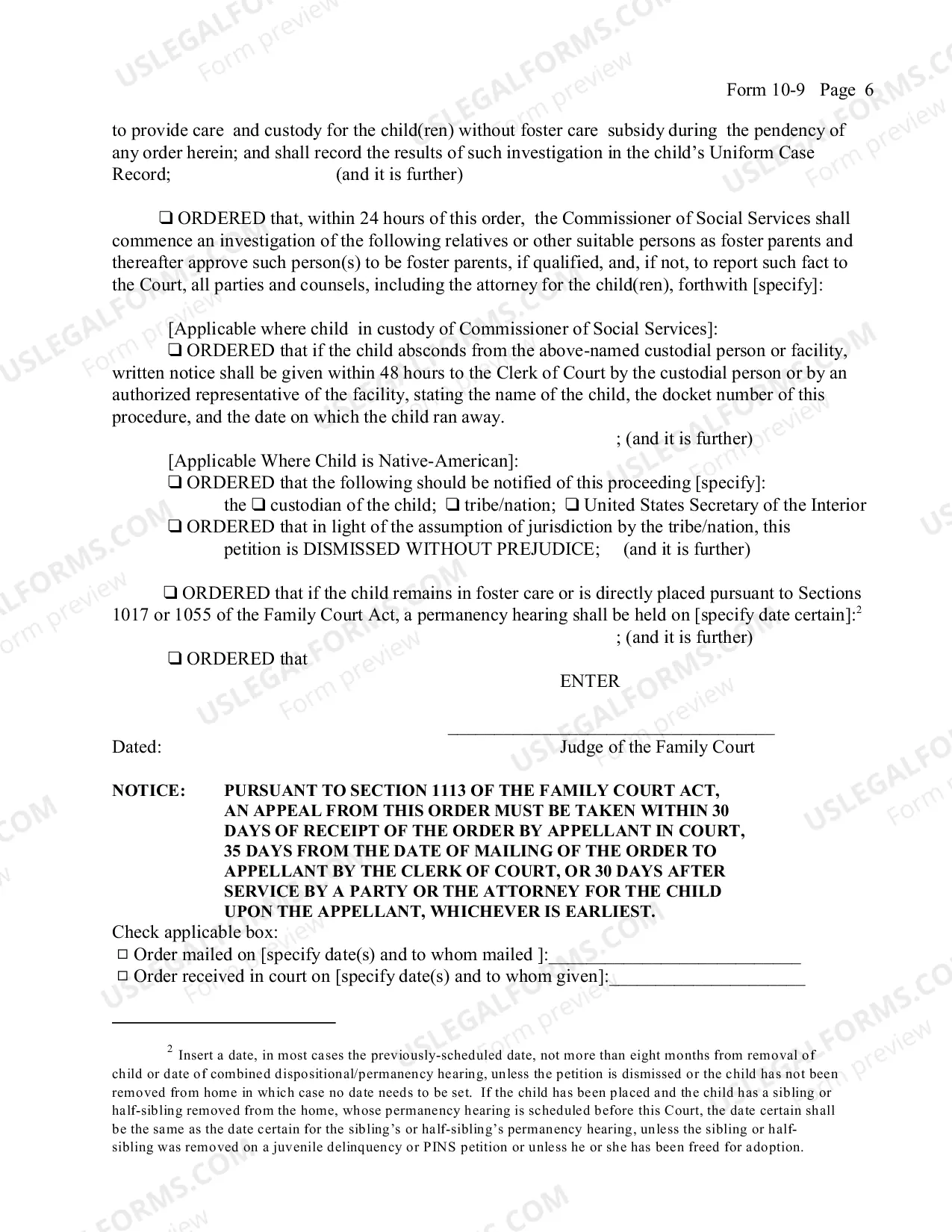 Preview Determination Upon Fact Finding (Abuse Neglect Severe Abuse Repeated Abuse)