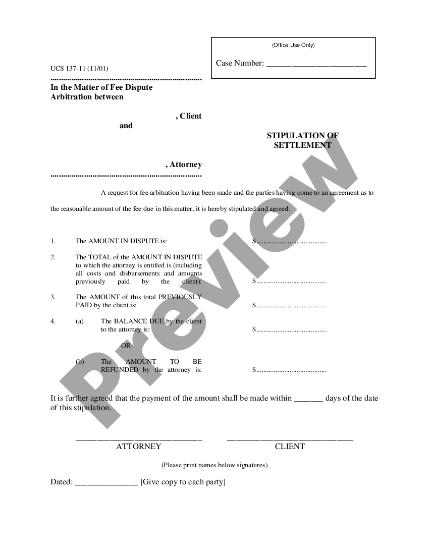 new-york-stipulation-of-settlement-fee-dispute-us-legal-forms