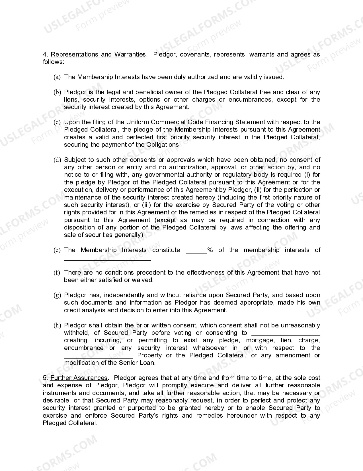 Preview LLC Pledge Agreement