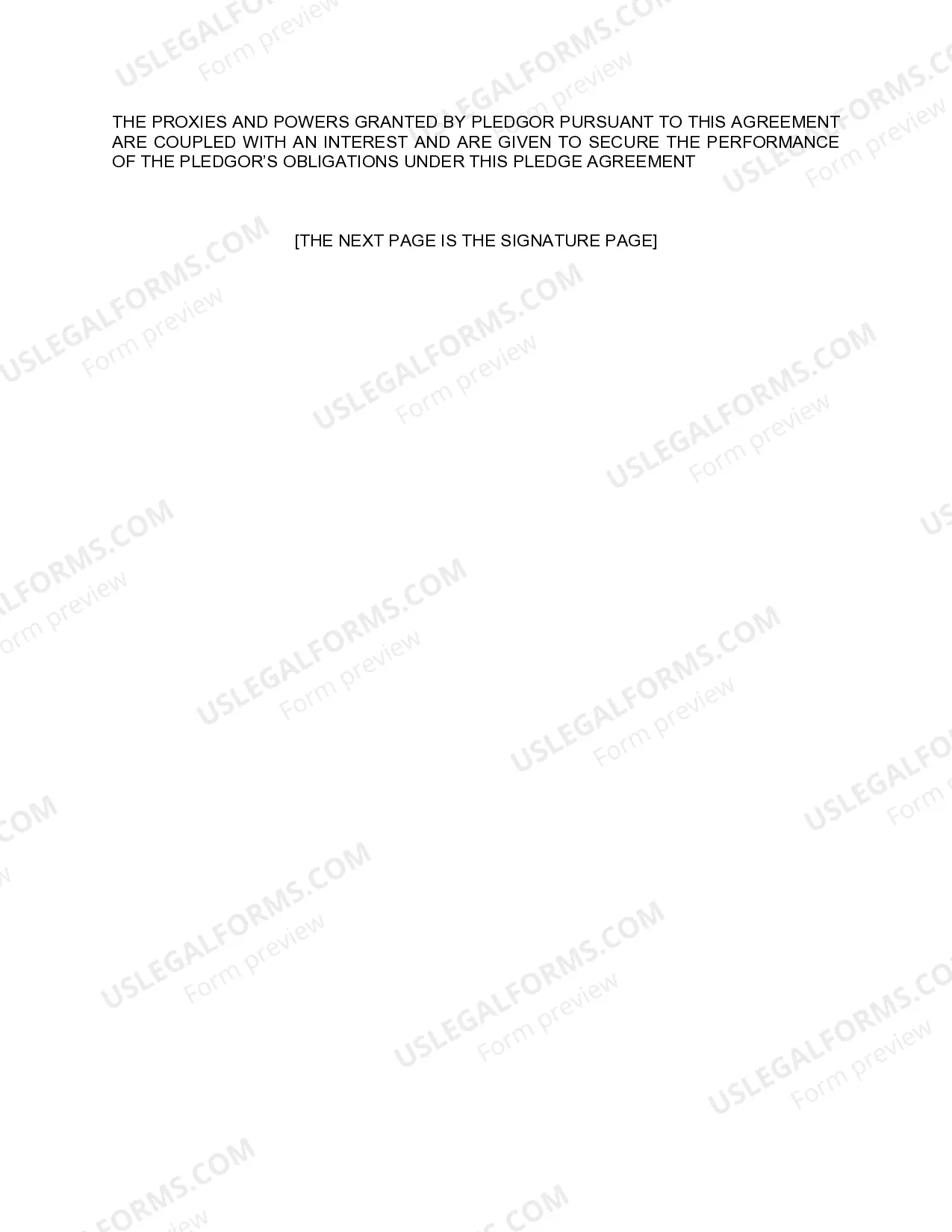 Preview LLC Pledge Agreement