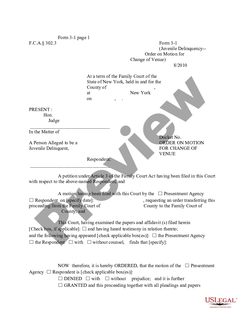 Sample Motion To Change Venue New York For Sanctions US Legal Forms