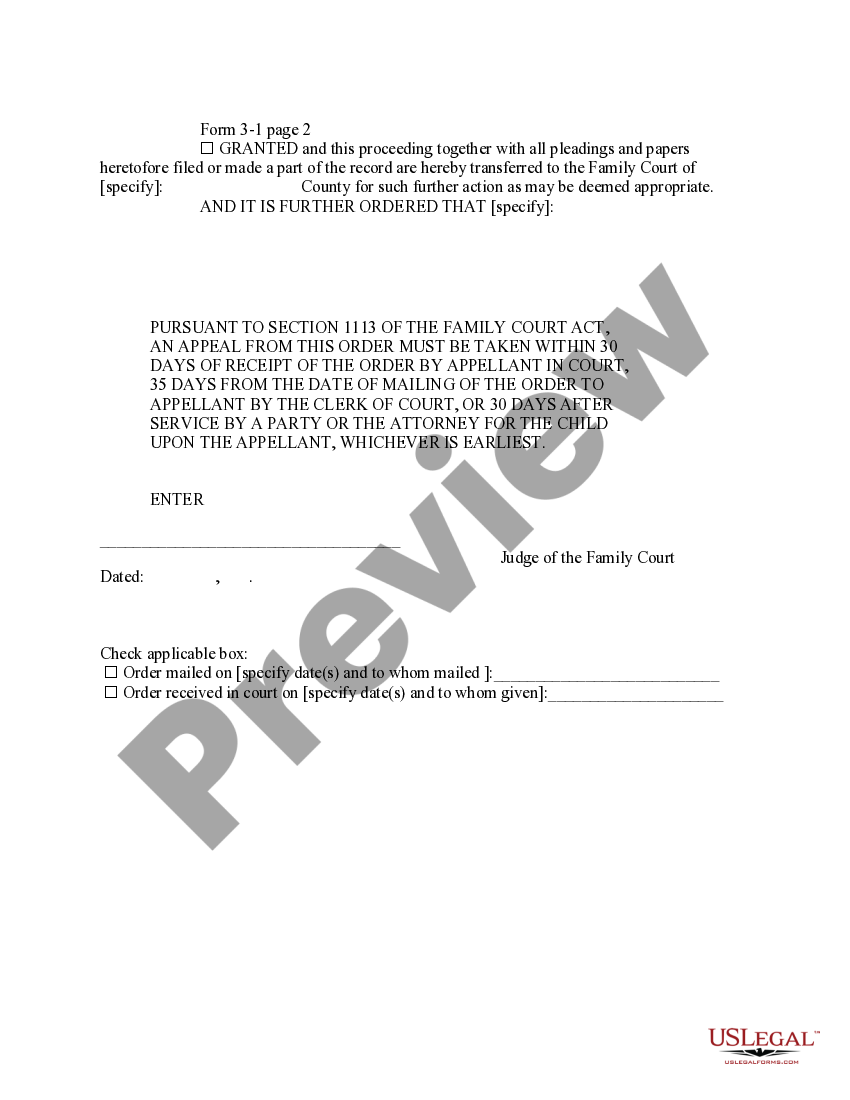 New York Order on Motion for Change of Venue US Legal Forms