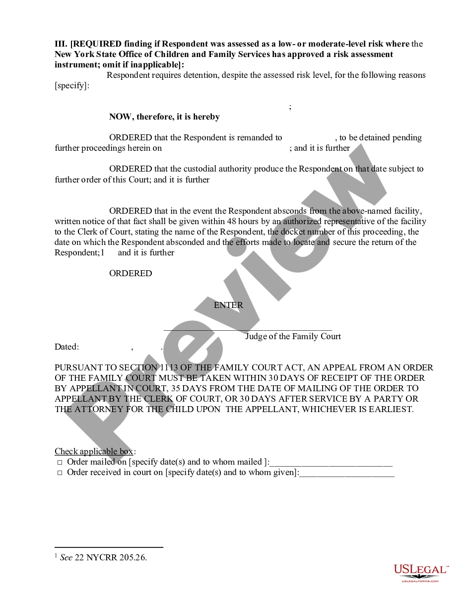 page 2 Order Directing Detention of Respondent - Post-Petition preview