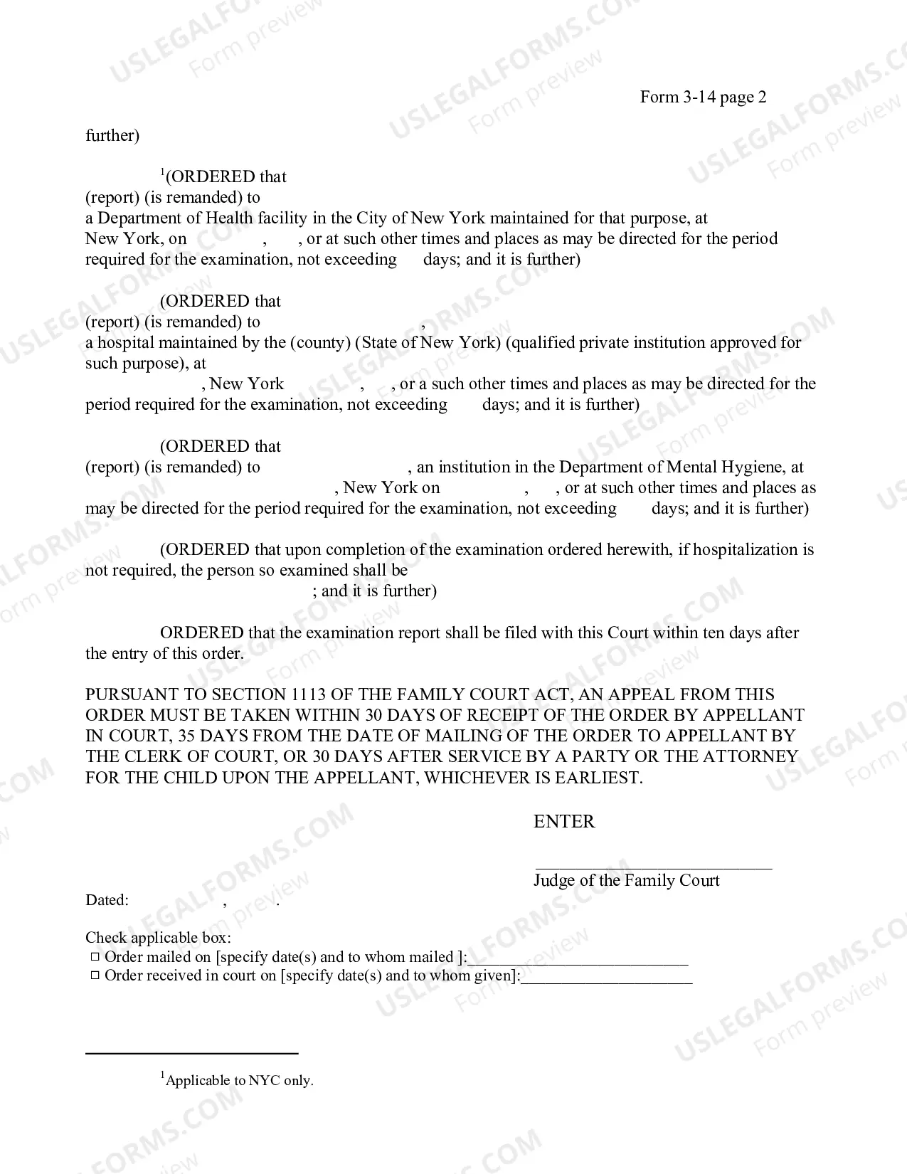 Preview Order Directing Examination To Determine Capacity