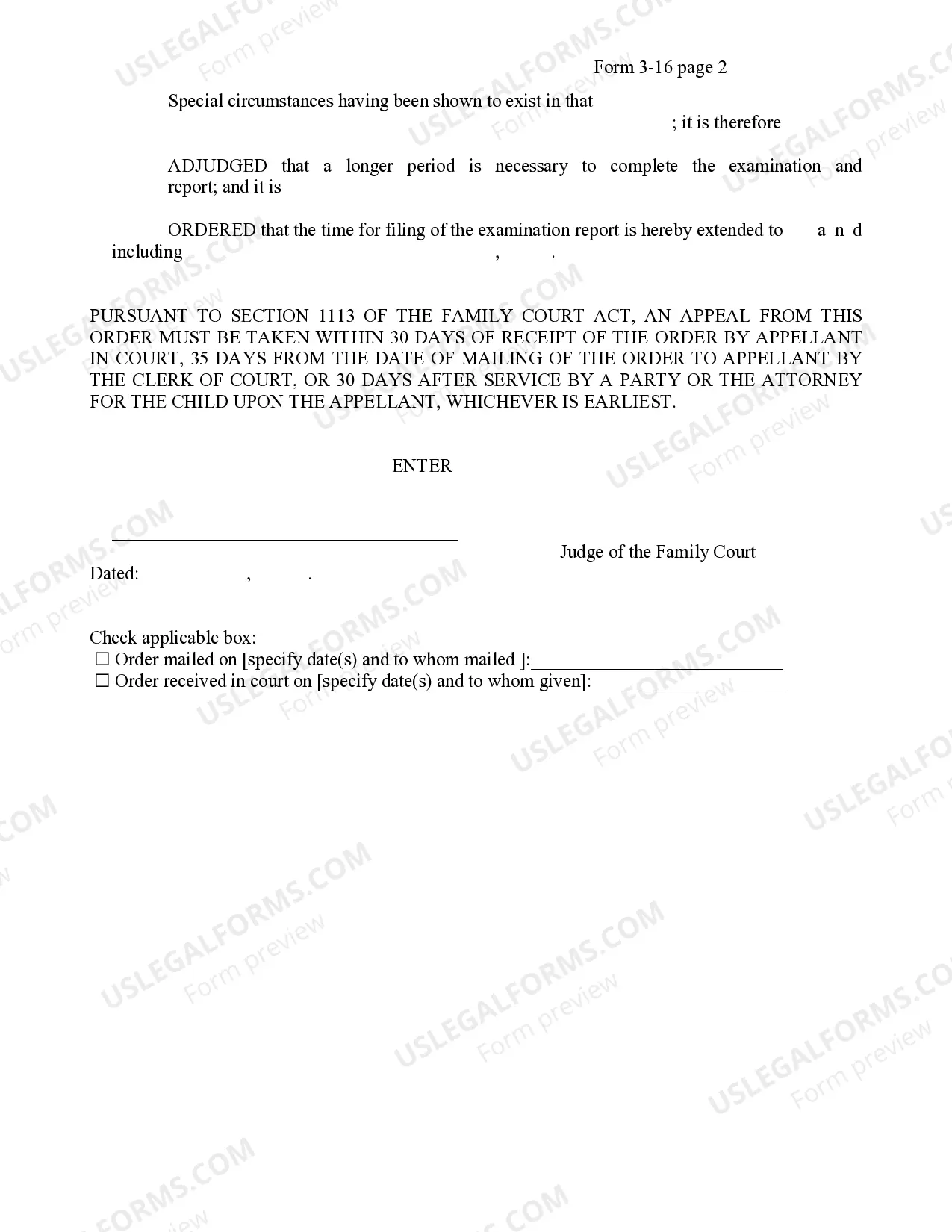 Preview Order Extending Time For Examination To Determine Capacity
