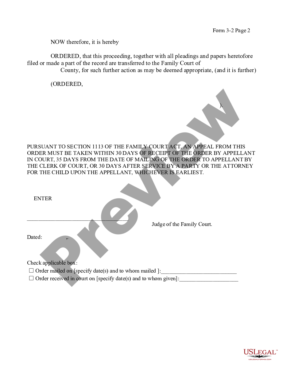 page 1 Order for Change of Venue - Post Fact-Finding Hearing preview
