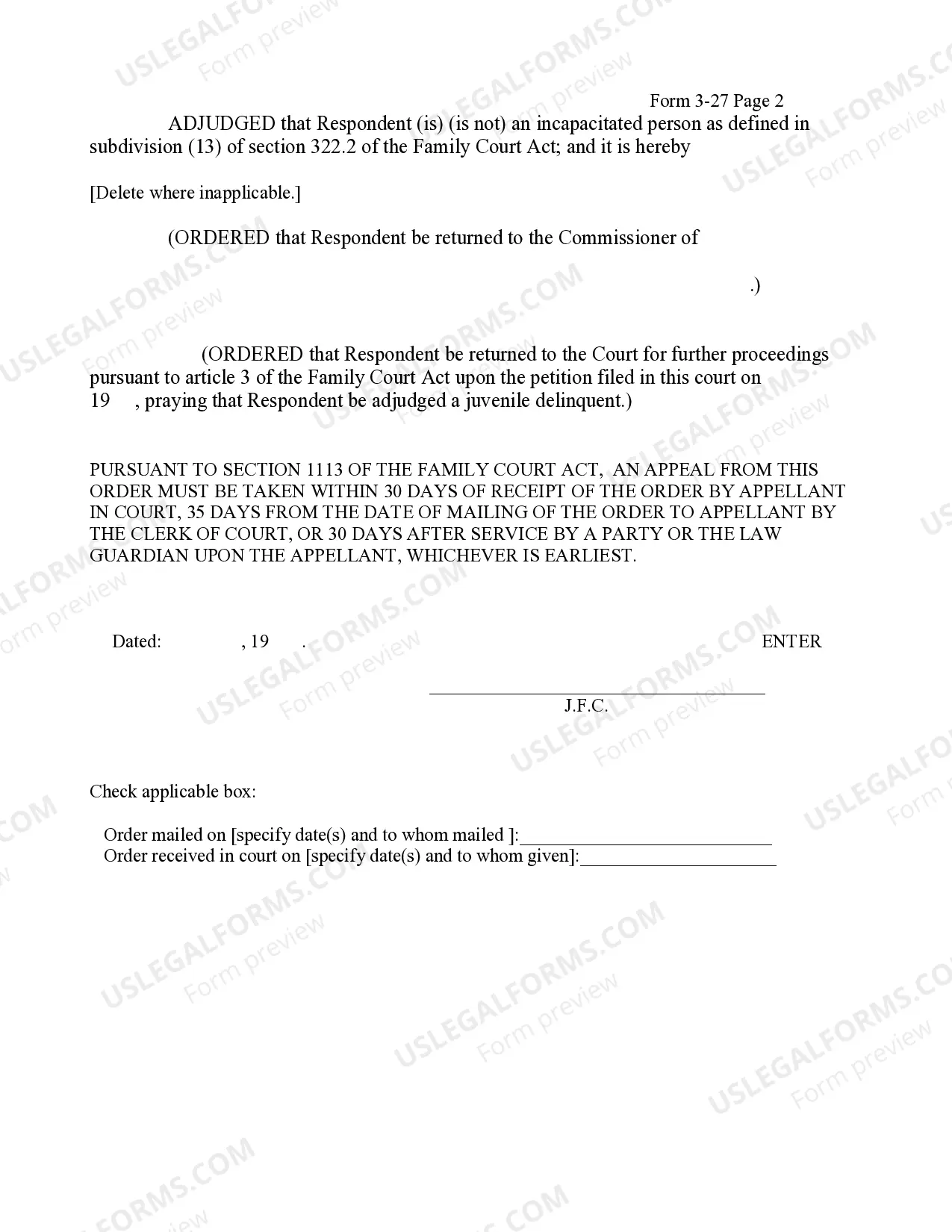 Preview Order Determining Capacity After Prior Commitment