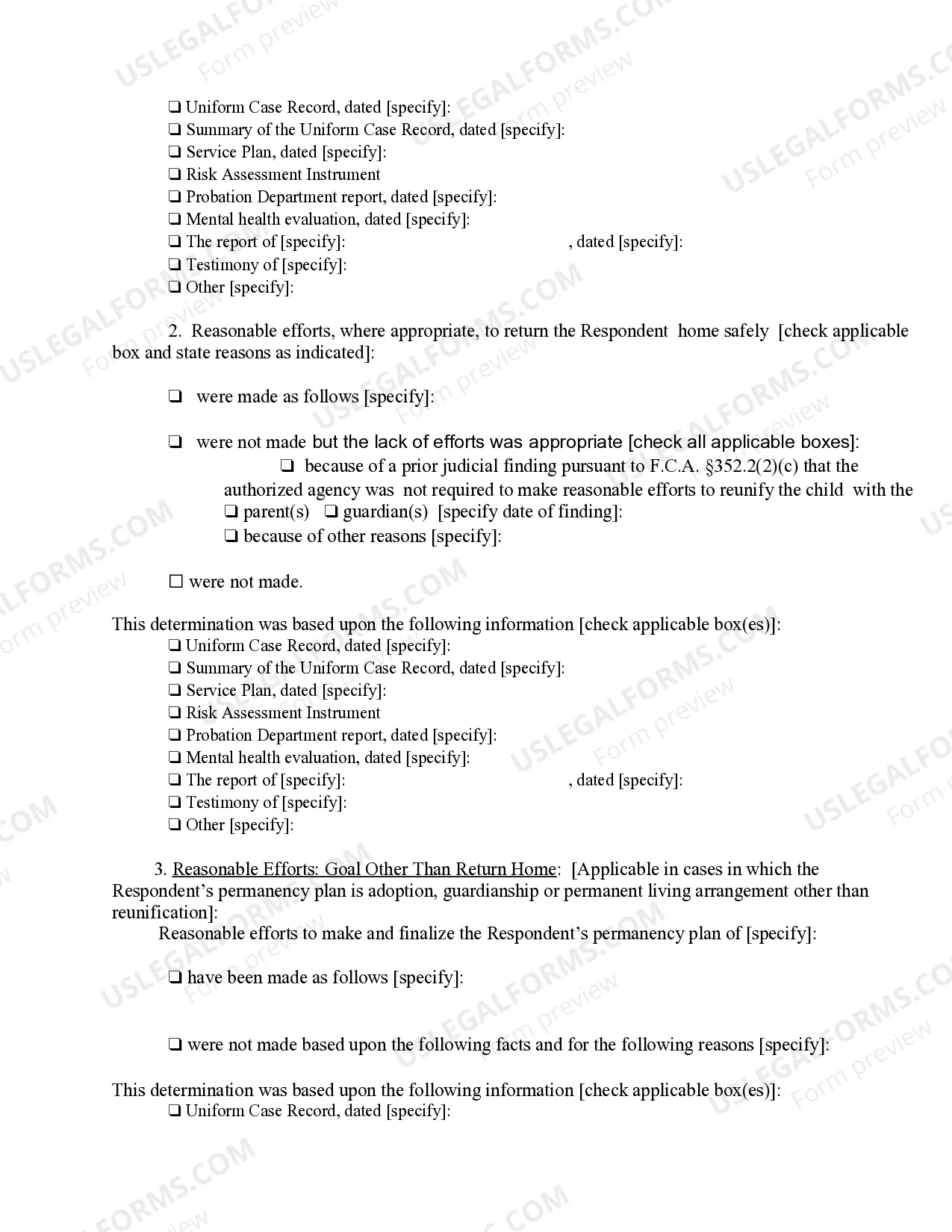 Preview Order of Disposition