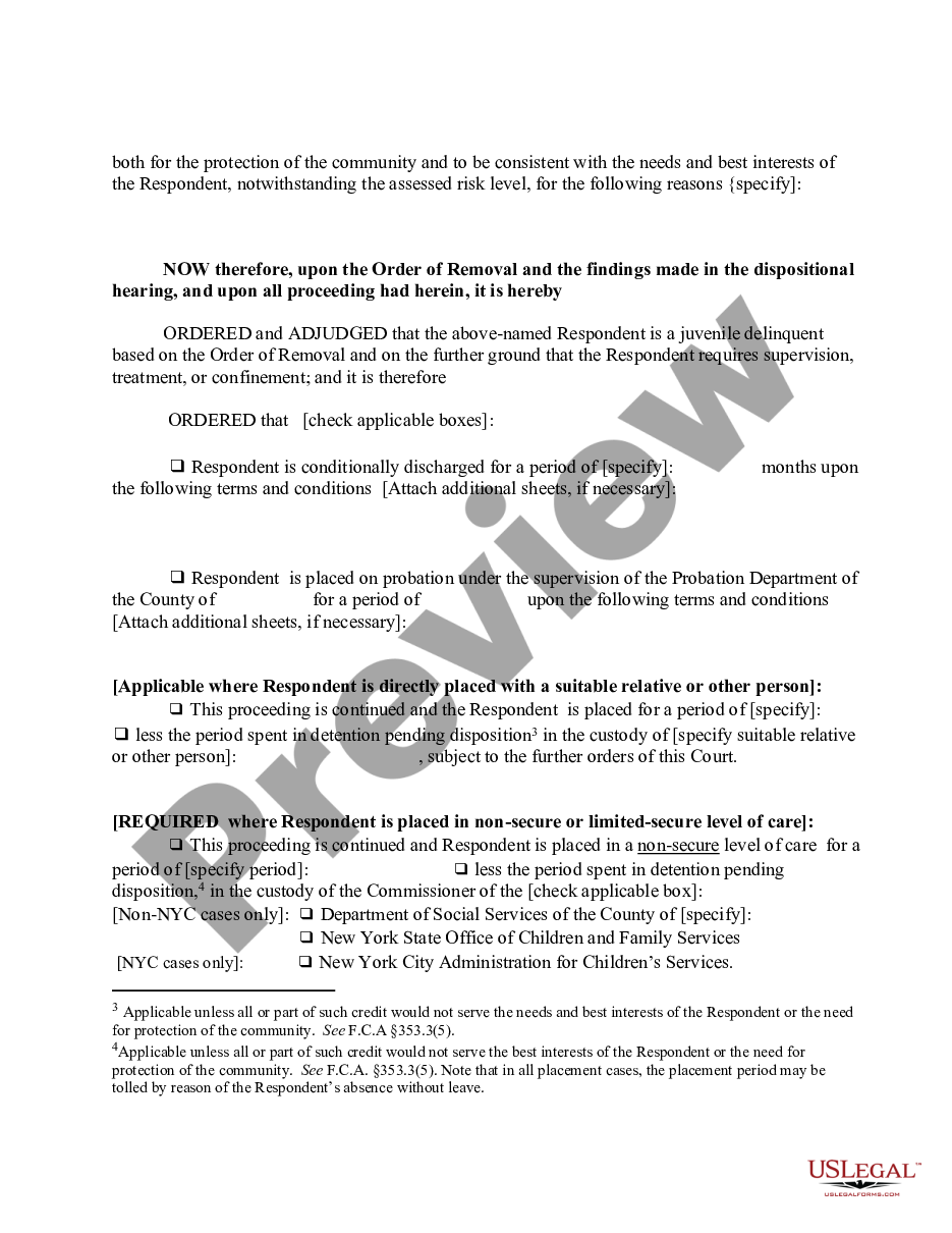 page 6 Order of Disposition - After Order of Removal with Finding preview