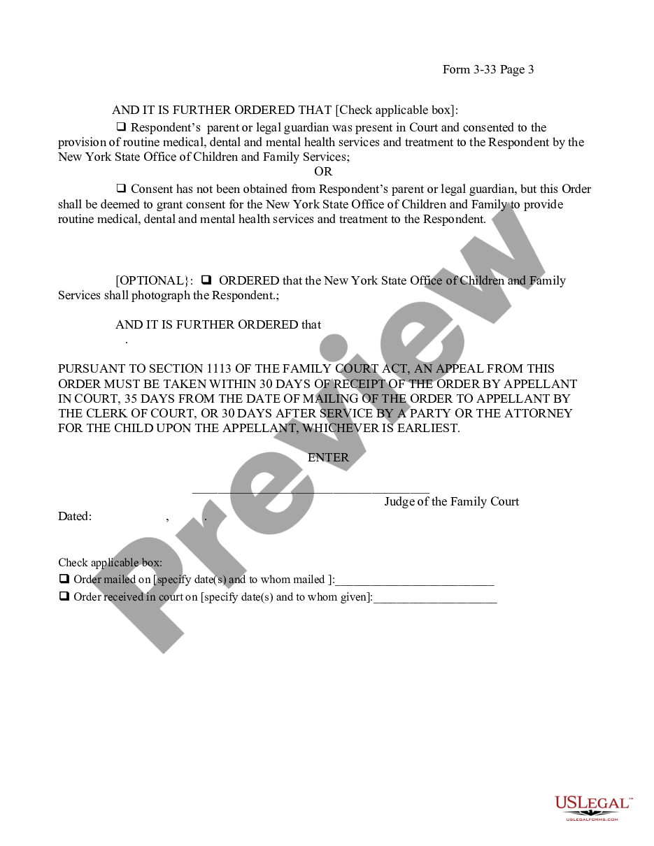 page 2 Order of Disposition - Designated Felony - Restrictive Placement preview
