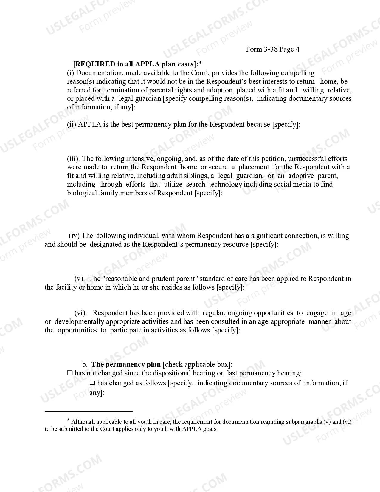 Preview Petition Extension of Placement And Permanency Hearing