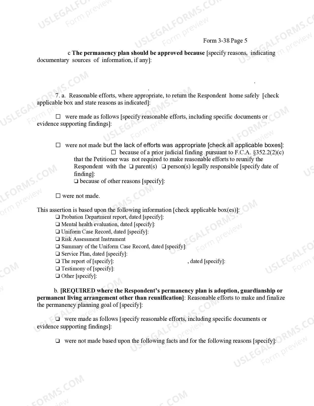 Preview Petition Extension of Placement And Permanency Hearing