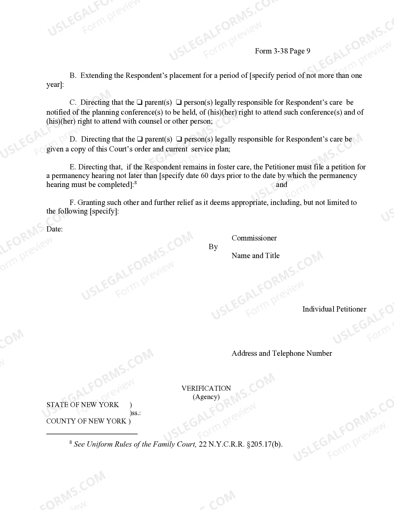 Preview Petition Extension of Placement And Permanency Hearing
