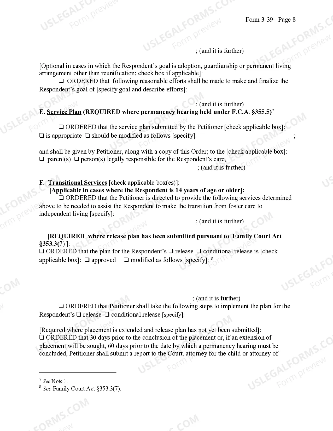 Preview Extension of Placement And Permanency Hearing Order