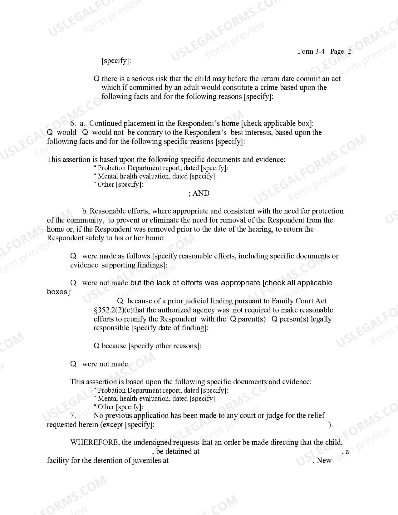 Preview Application - Pre-Petition Detention