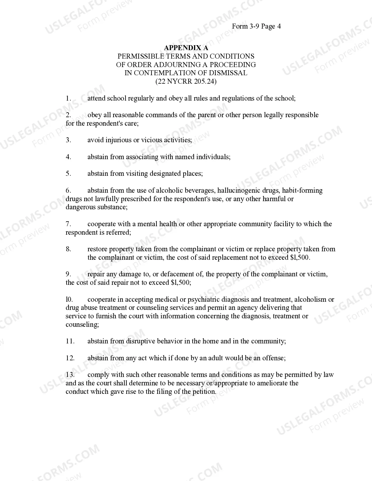 Preview Juvenile Delinquency - Order of Adjournment in Contemplation of Dismissal
