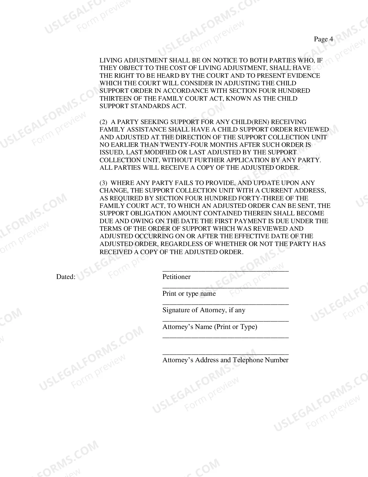 Preview Petition For Modification of Order Made By Family Court Or Another Court