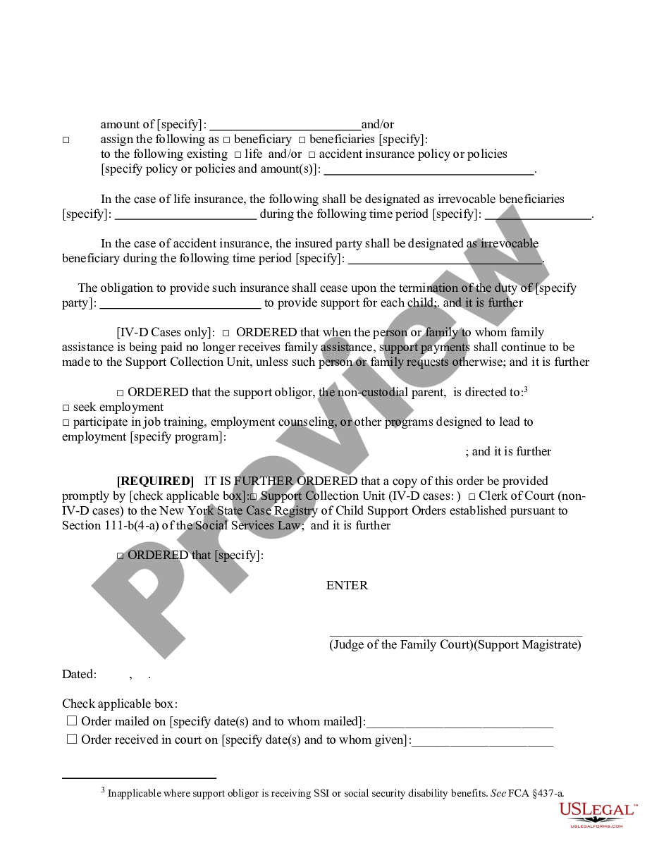 form Order Enforcing Order Made by Another Court - Support - Custody - Visitation preview