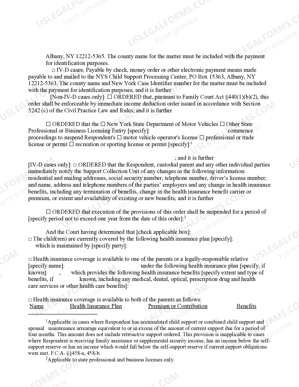 Preview Order Enforcing An Order of Support Made By Another Court