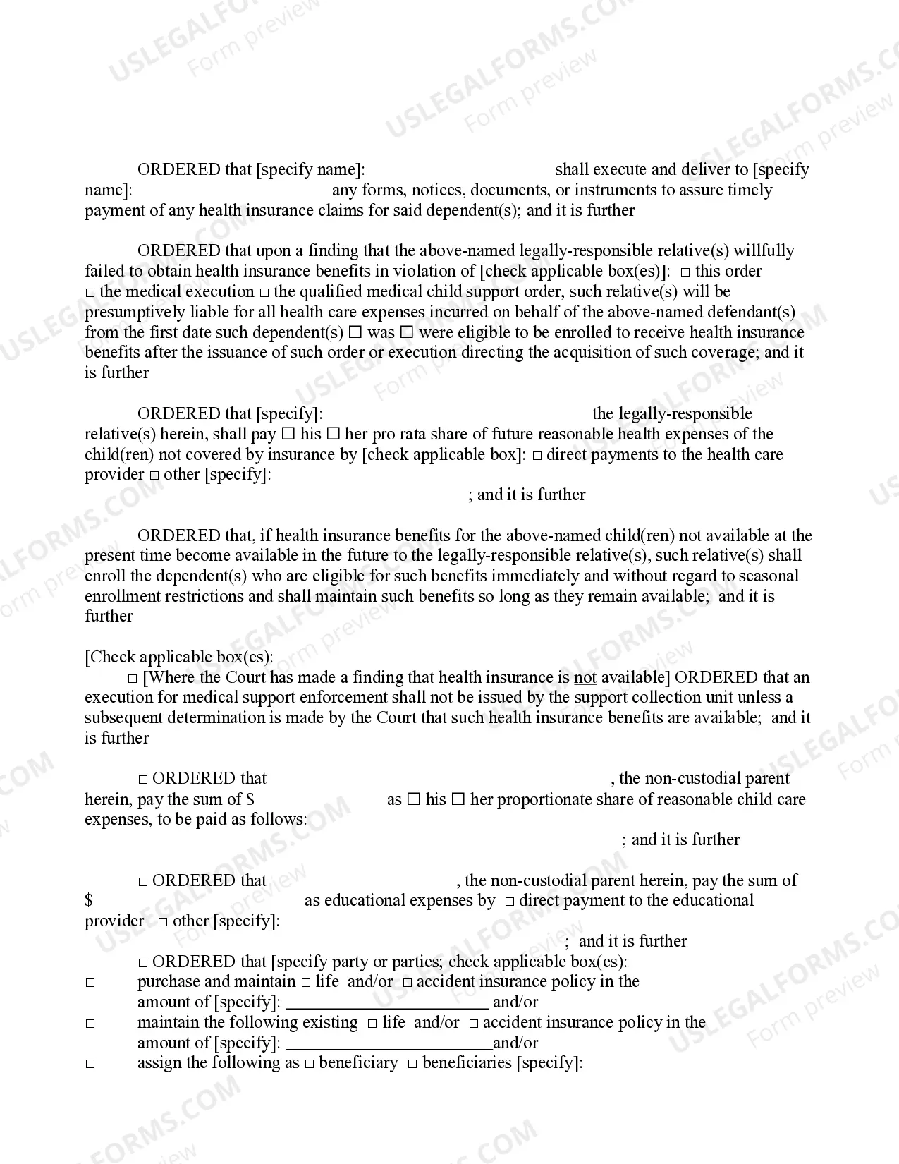 Preview Order Enforcing An Order of Support Made By Another Court