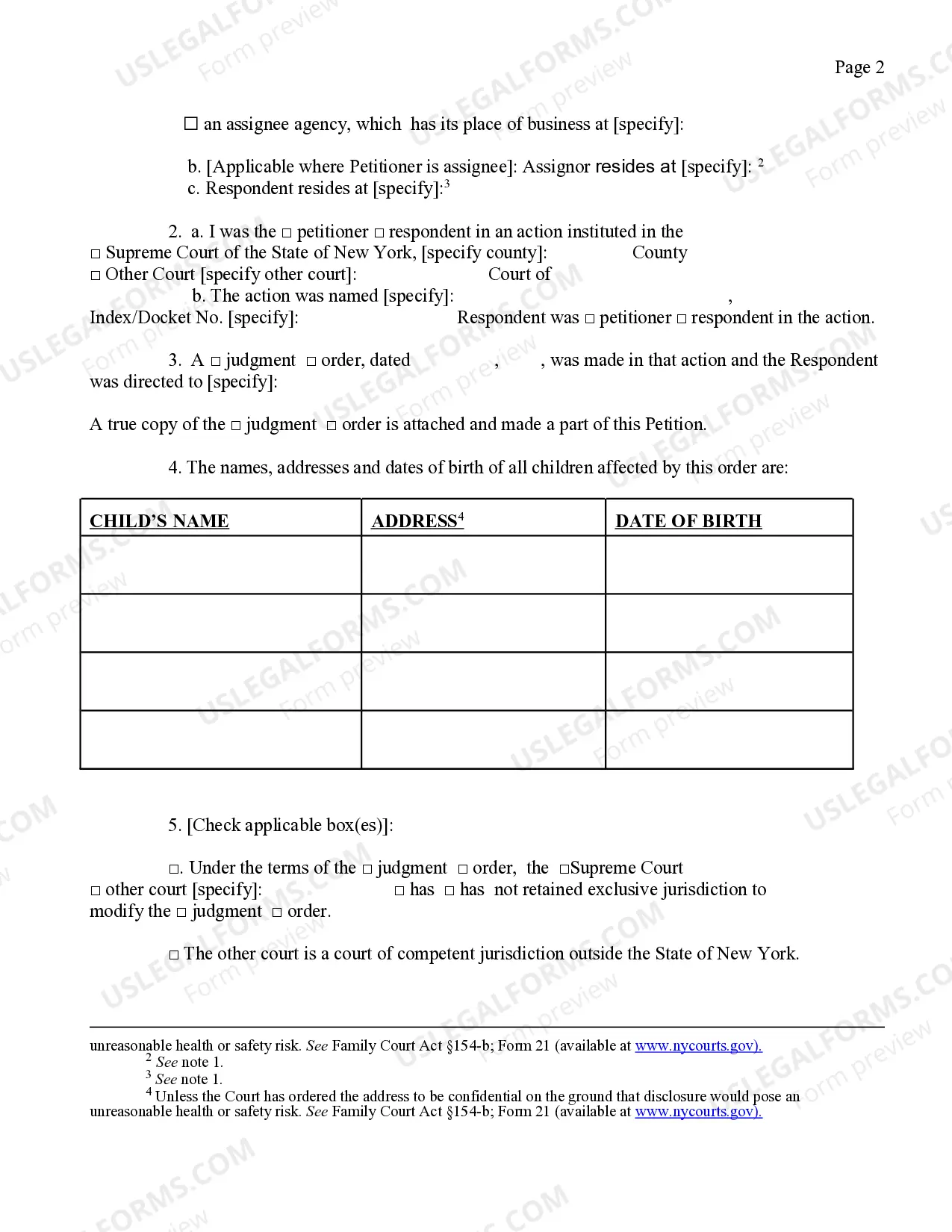 Preview Petition For Enforcement of Order Made By Another Court