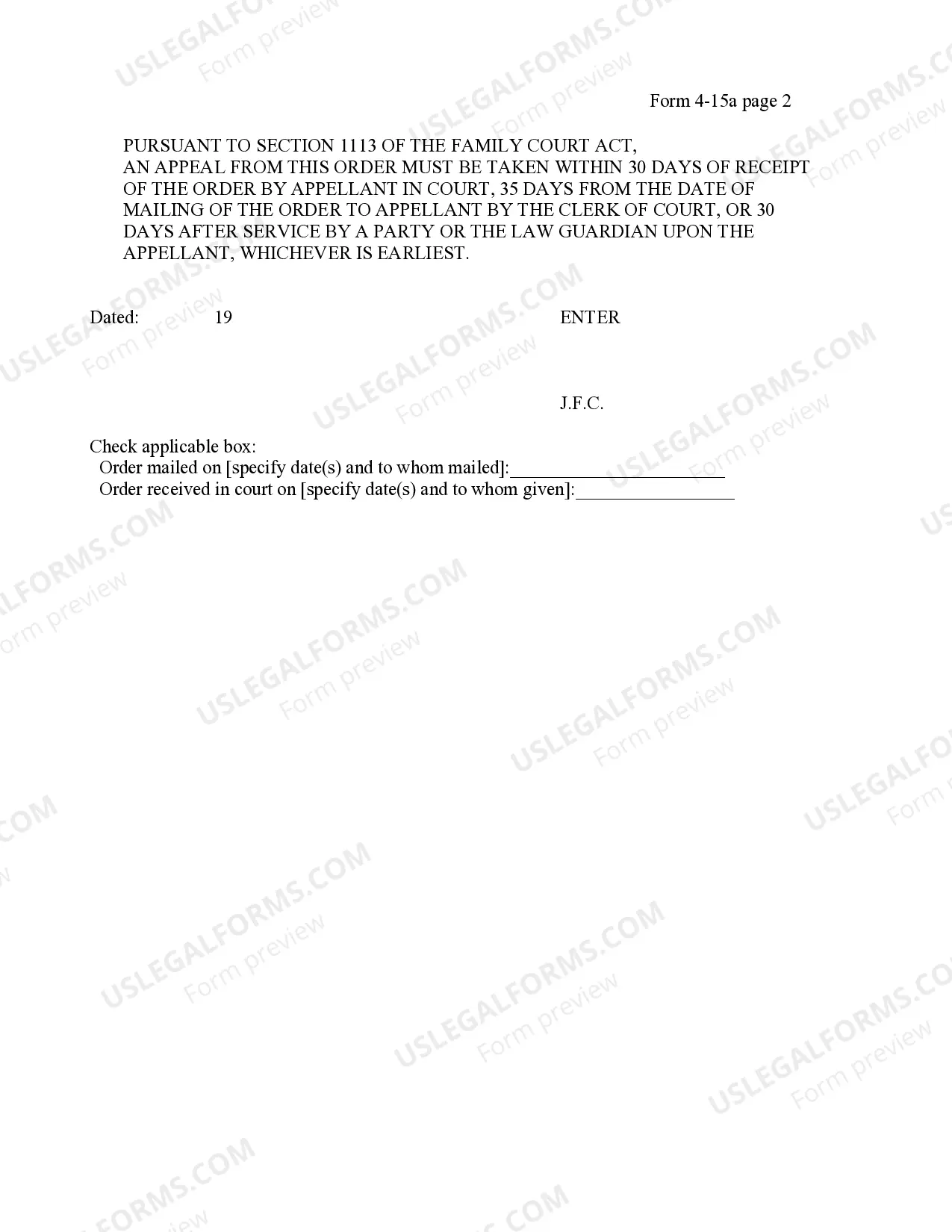 Preview Order - Relief from Support Payments and Commitment