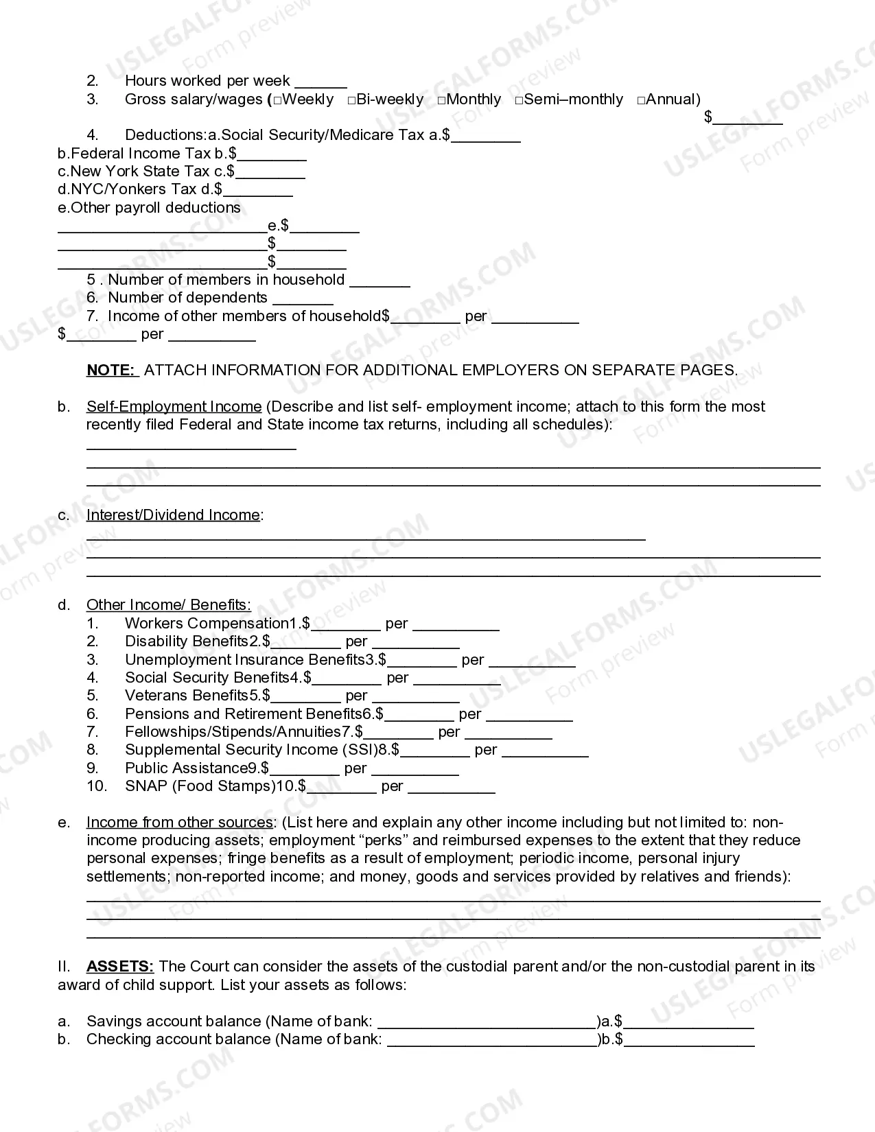 Preview Financial Disclosure Affidavit