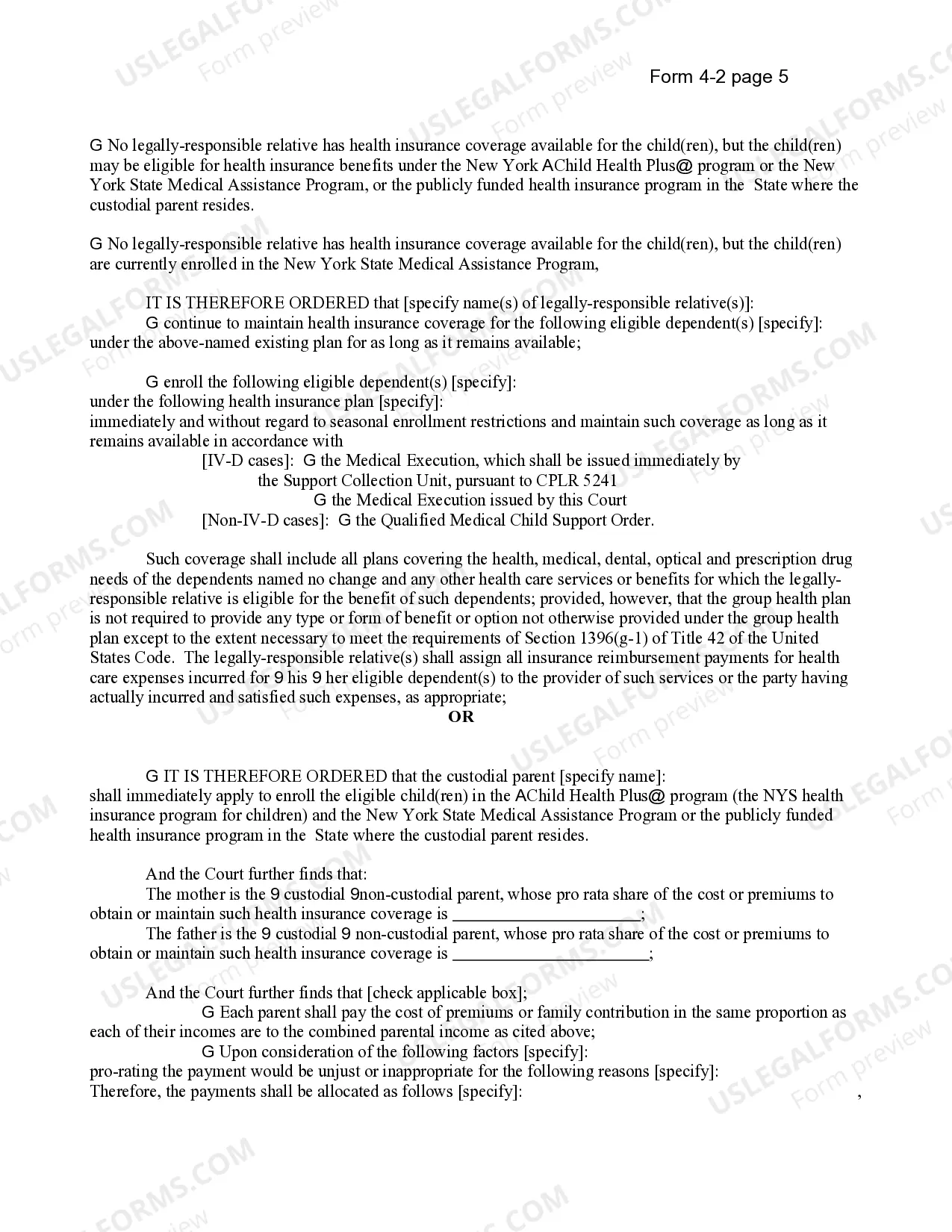 Preview Order Upon Support Agreement