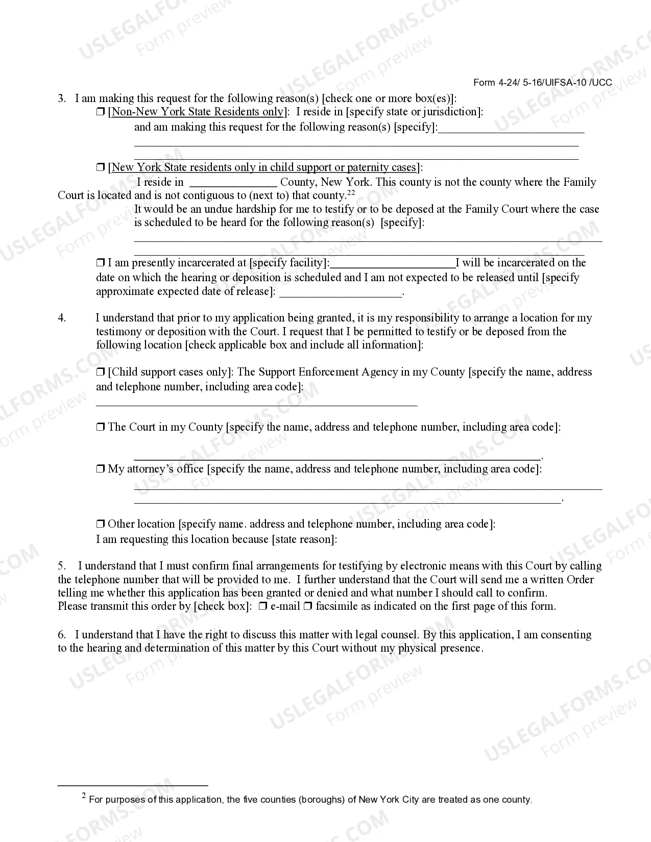 Preview Electronic Testimony Application
