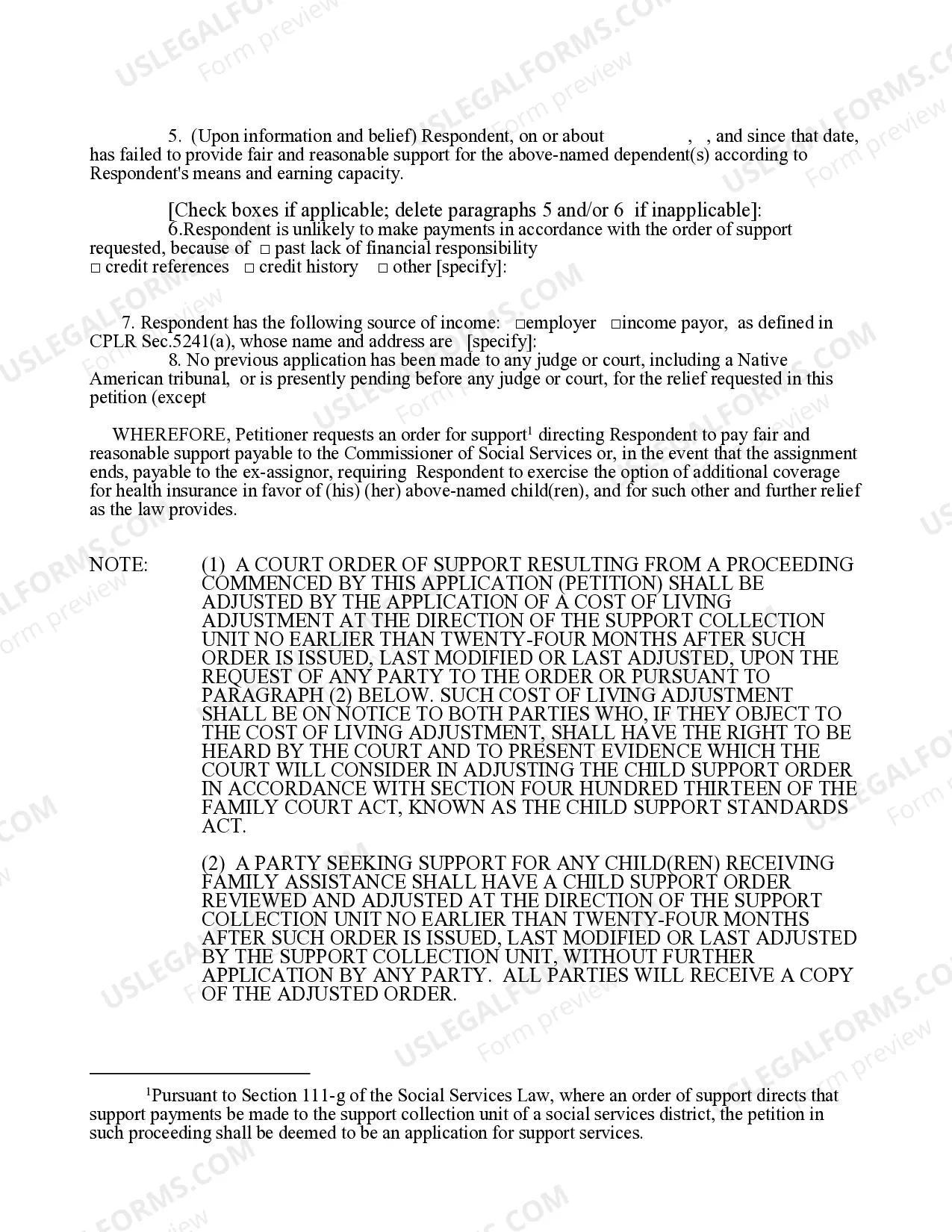 Preview Petition (Support - Commissioner)