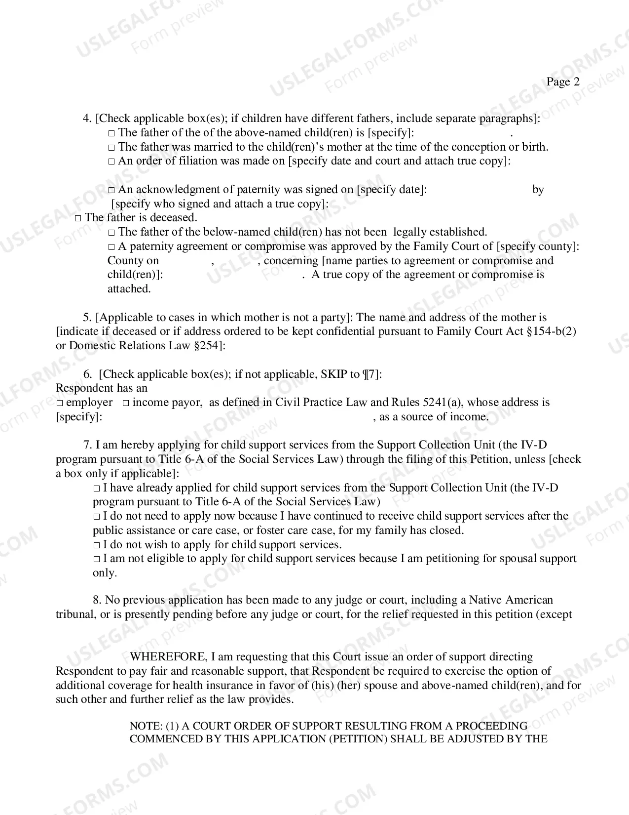 Preview Support Petition (Individual)