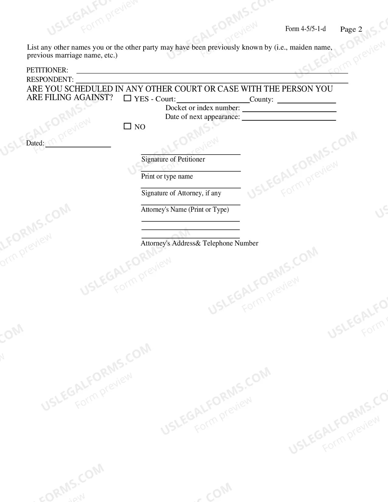 Preview Personal Information Form (Child Support Or Paternity)
