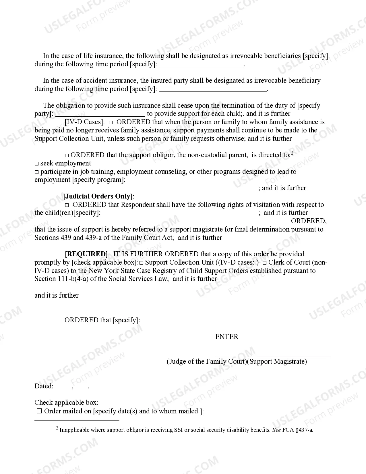 Preview Temporary Order of Support (And Referral To Support Magistrate)
