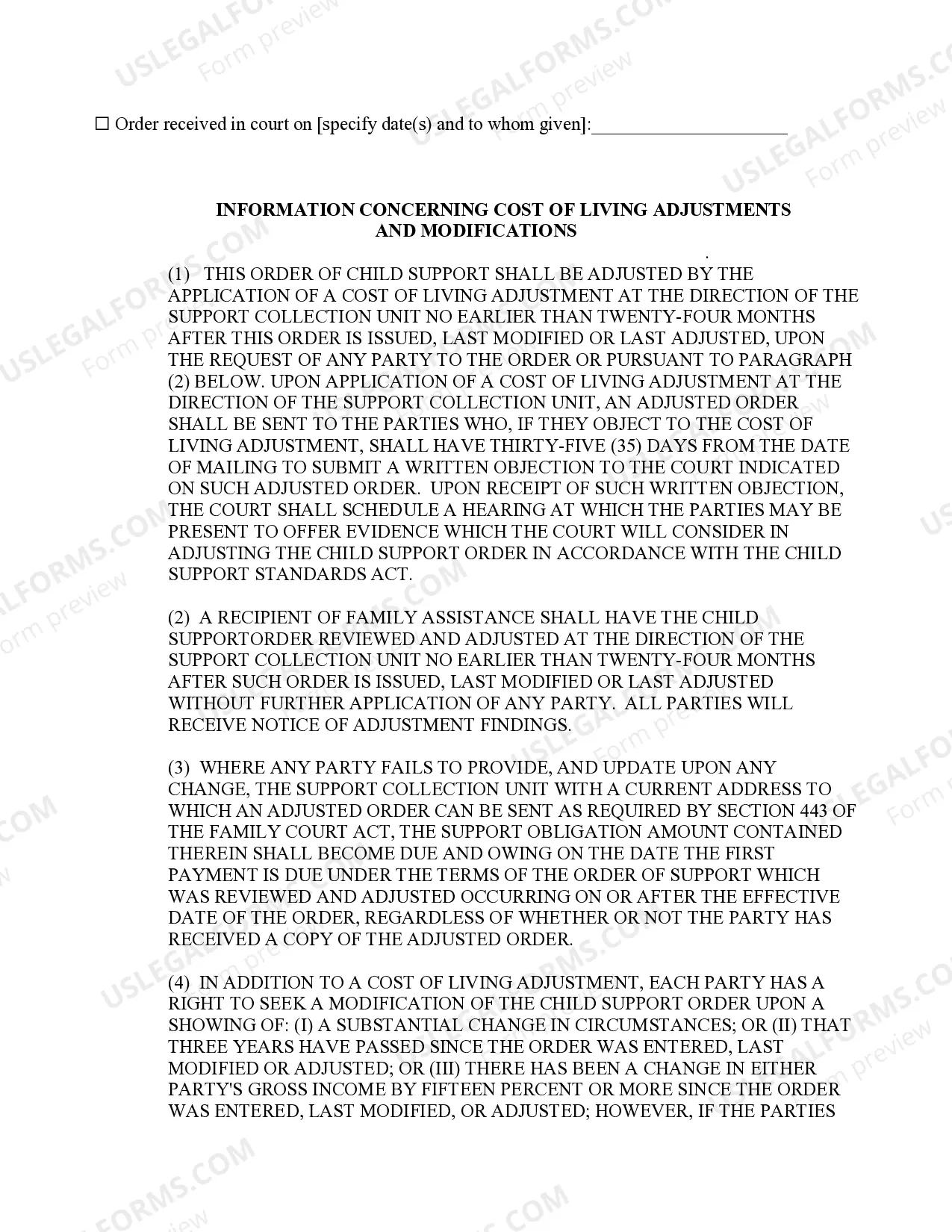 Preview Temporary Order of Support (And Referral To Support Magistrate)