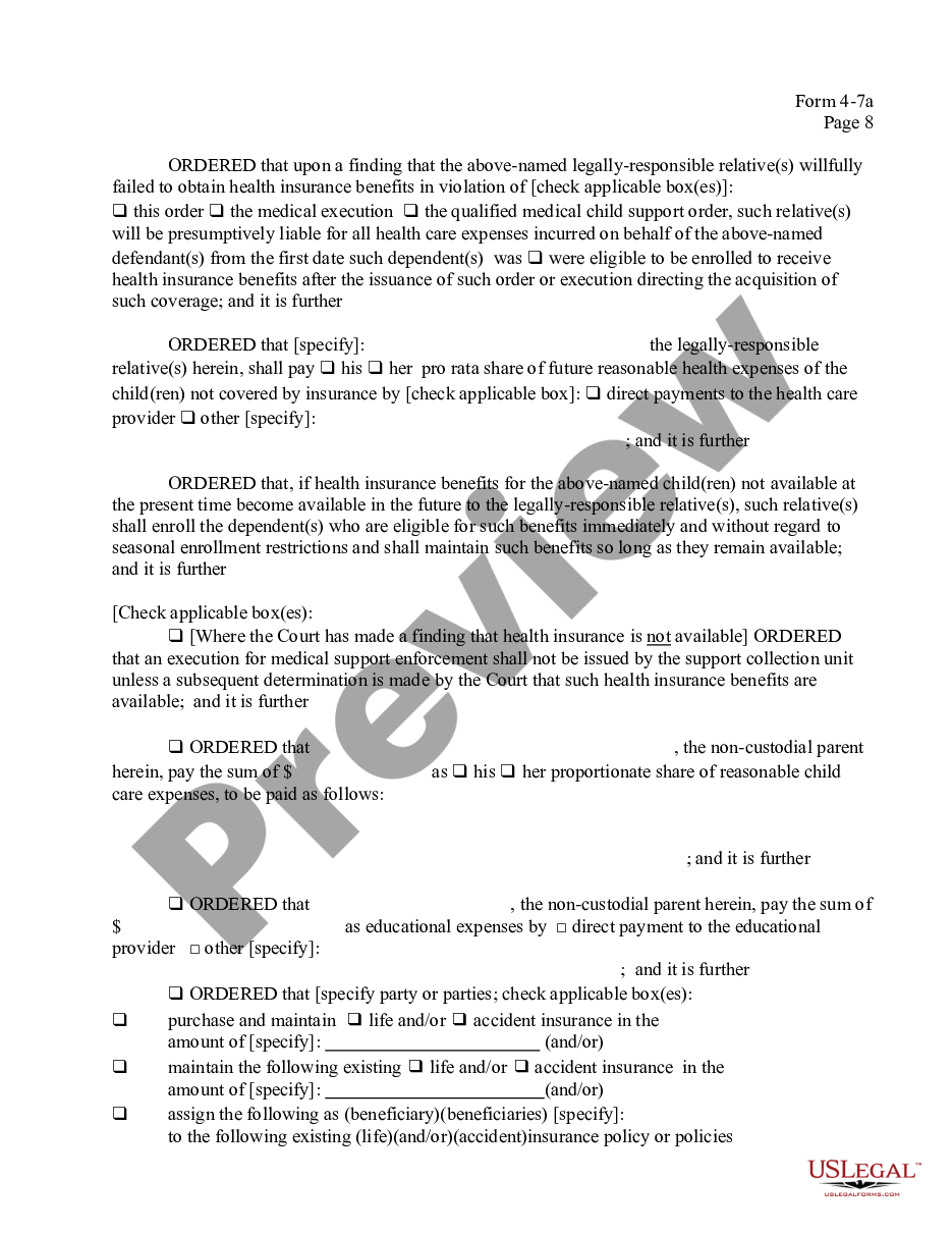 page 7 Order - After Filing of Objections preview