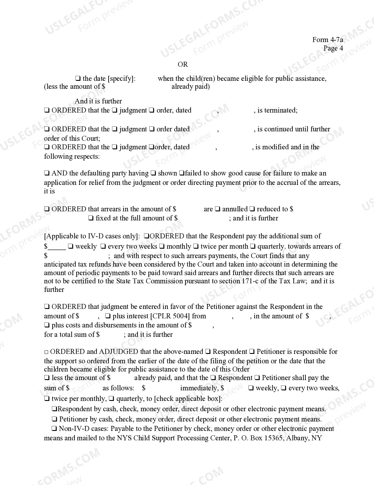 Preview Order After Filing of Objections