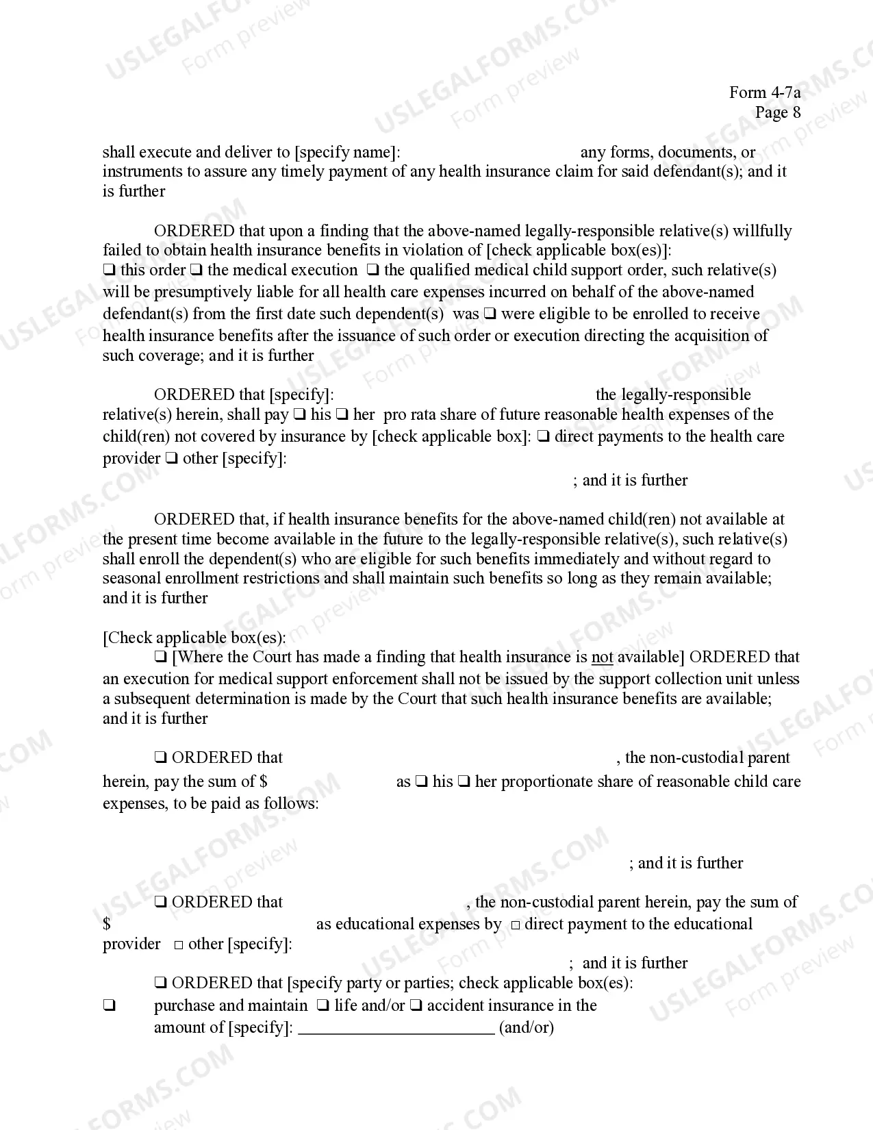 Preview Order After Filing of Objections