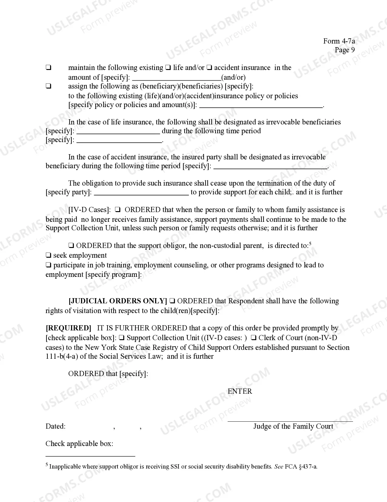 Preview Order After Filing of Objections