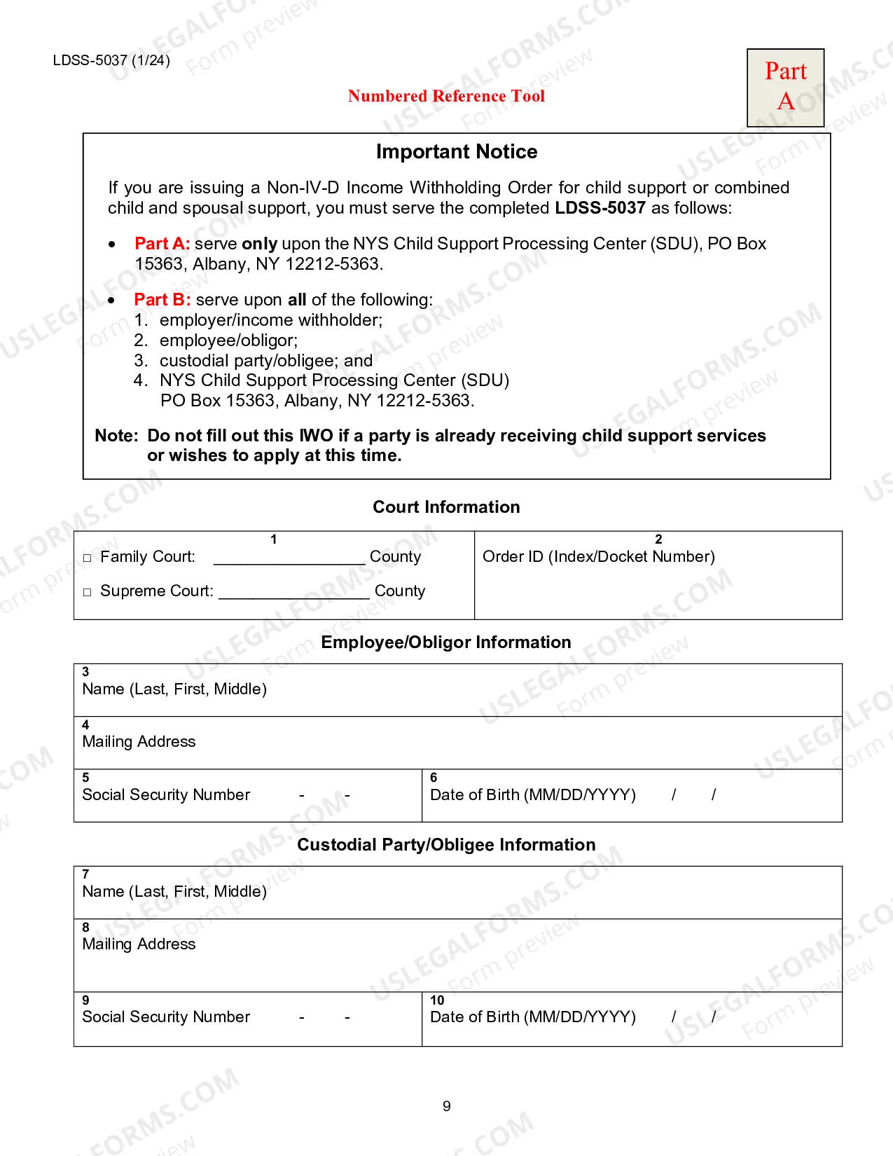 Preview Income Withholding For Support (Child Or Combined Child And Spousal)