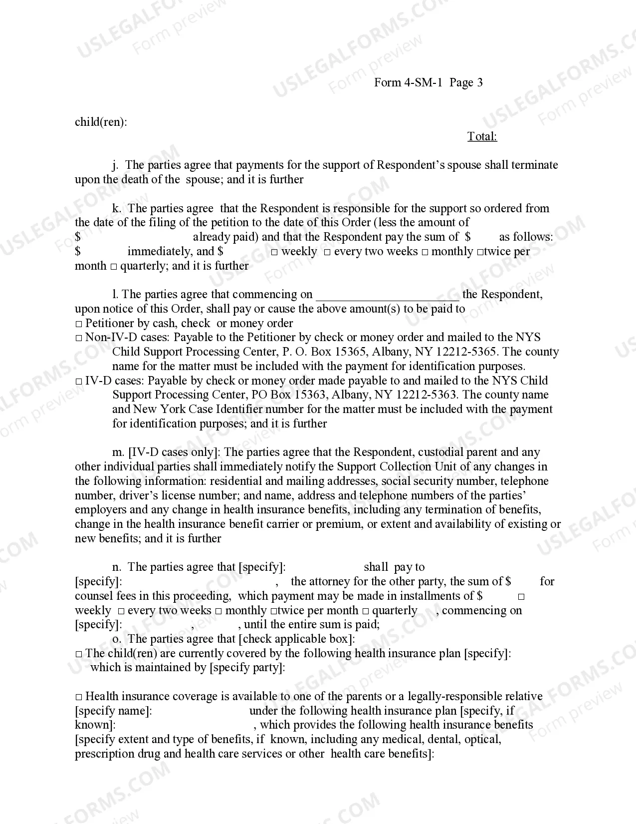 Preview Stipulation for Child Support - 9-99