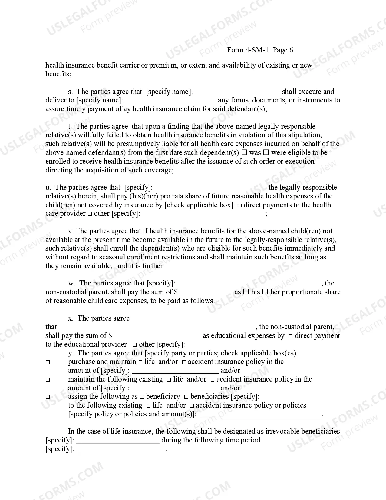 Preview Stipulation for Child Support - 9-99