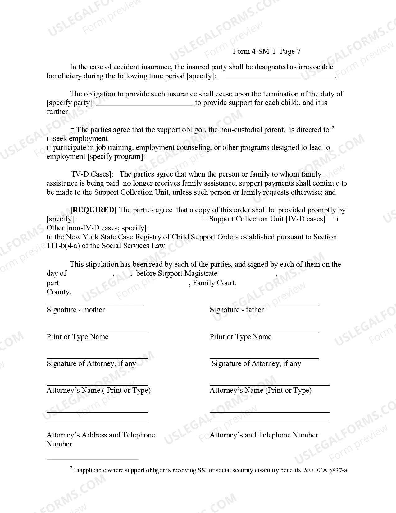 Preview Stipulation for Child Support - 9-99