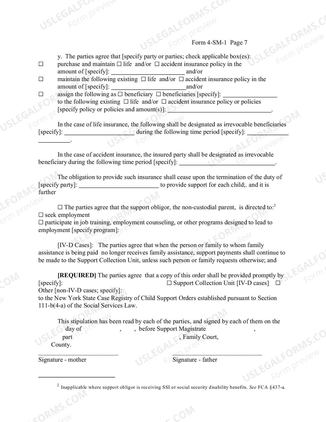 Preview Stipulation For Child Support