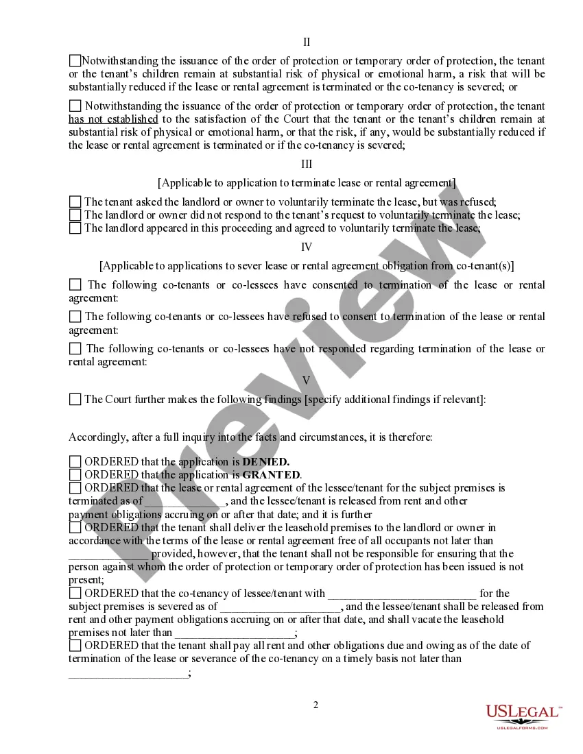 Preview Lease Termination Order