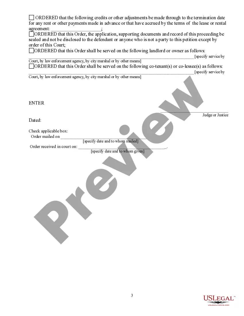 Preview Lease Termination Order