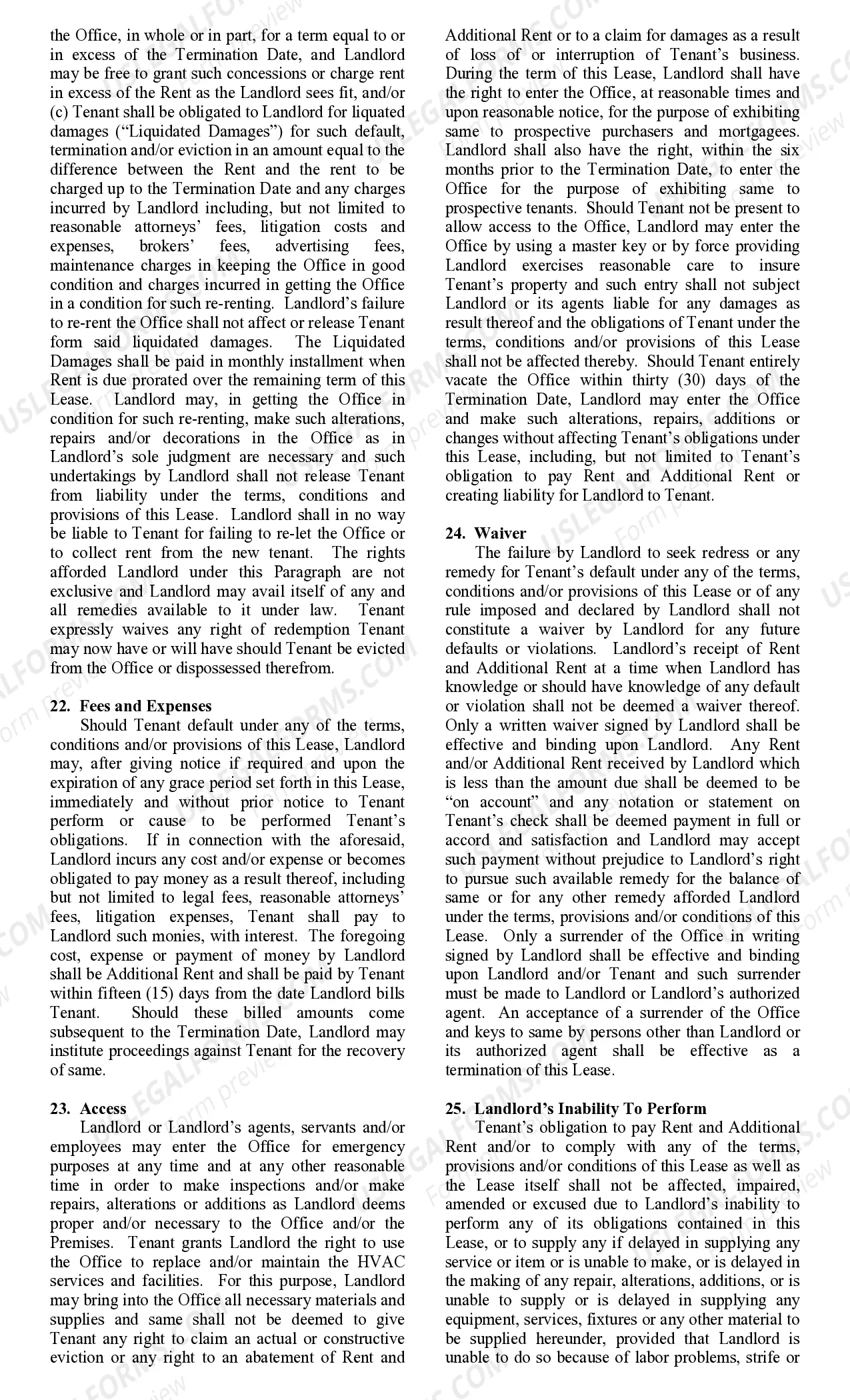 Preview Office Lease