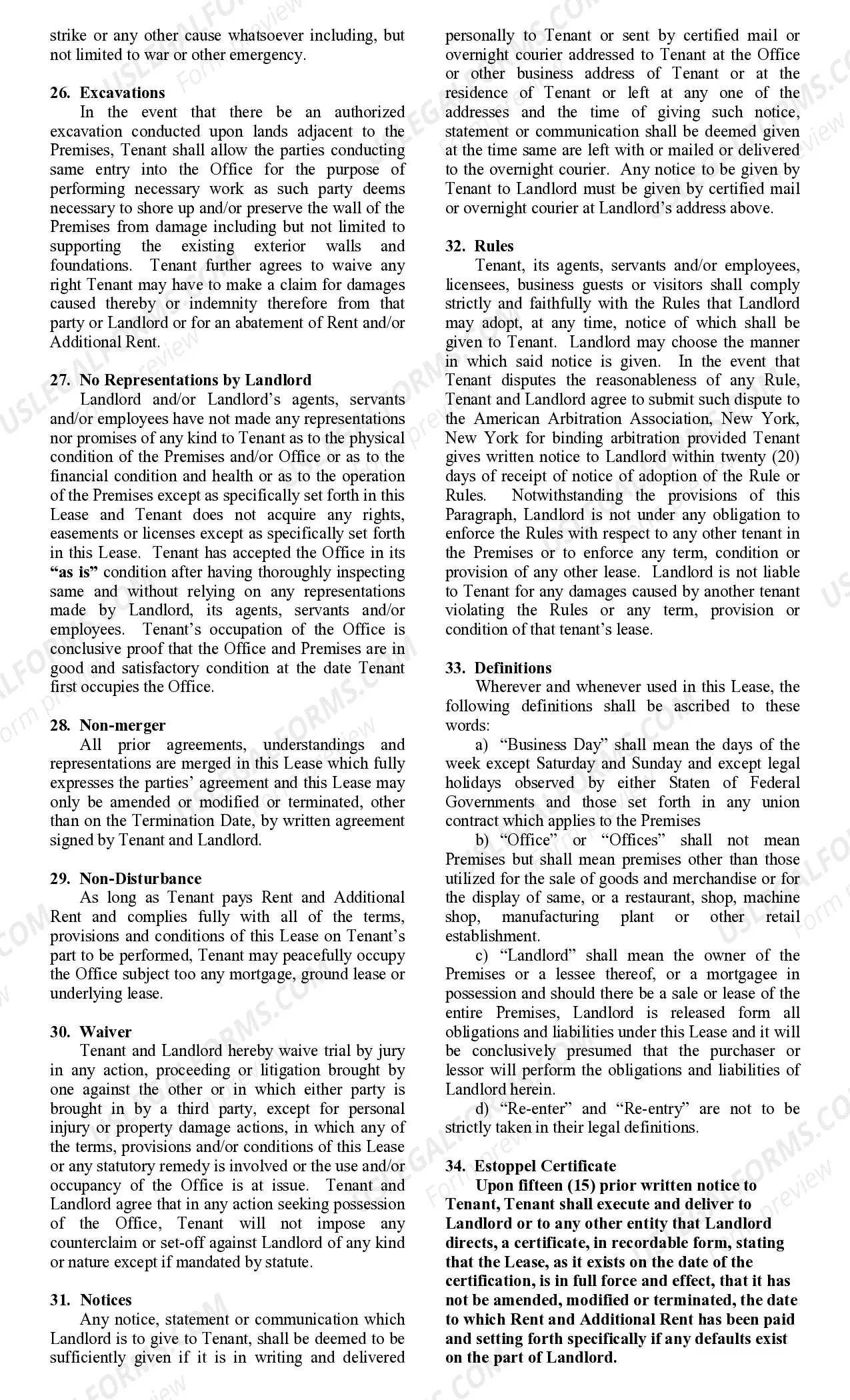 Preview Office Lease